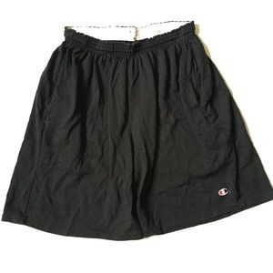 Vintage champion sweat shorts xl black mini logo